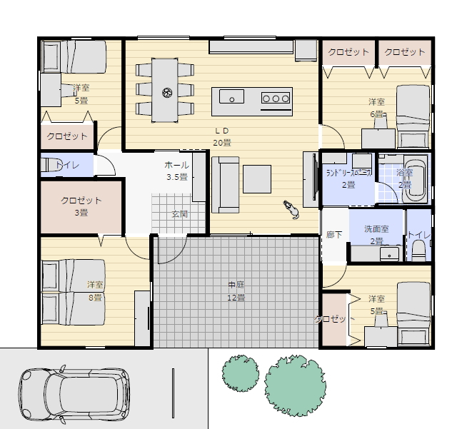 間取りシミュレーション 4ldkの間取り図