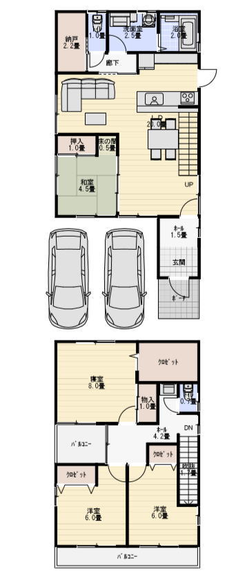 間取り 35坪の間取り図