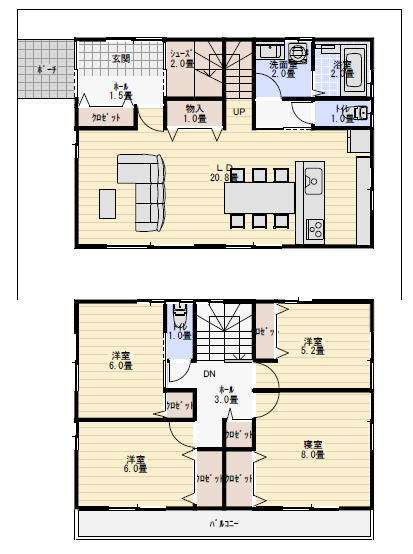 間取り 35坪の間取り図