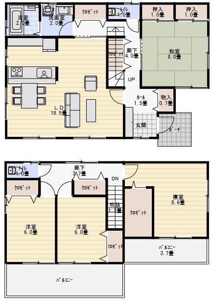 間取り 階段の間取り図