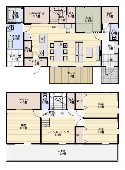 LDKの天井を少しだけ高くする間取りの裏技とはの間取り図