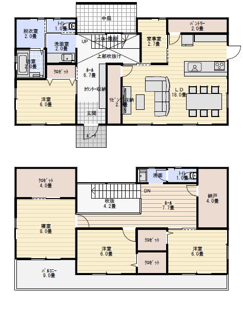 毎日が楽しくなる住宅の裏技!廊下を劇的に明るくする間取り図の間取り図